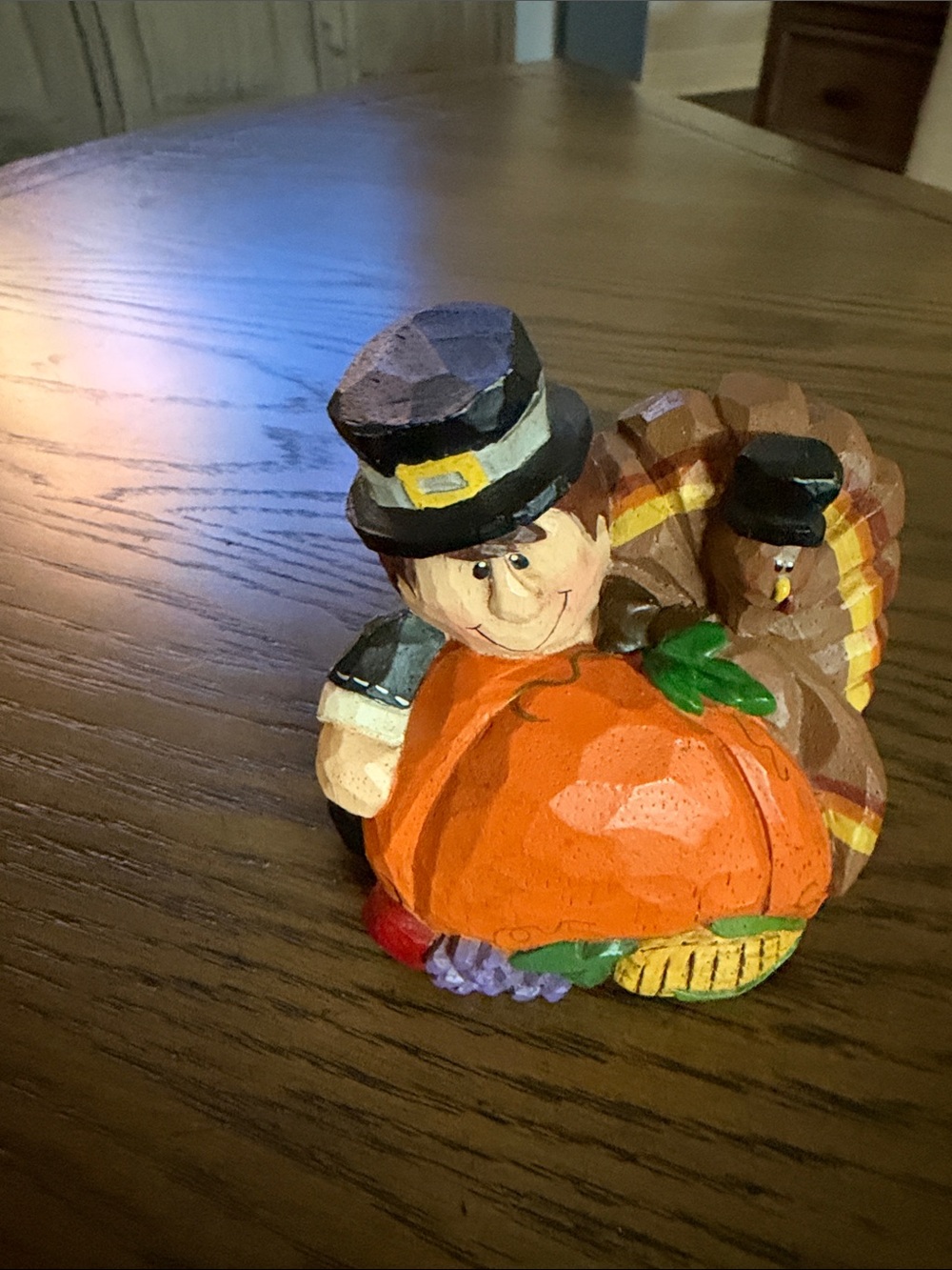 Vintage Eddie Walker for Midwest Cannon Farms -  Pilgrim Turkey Pumpkin Figurine